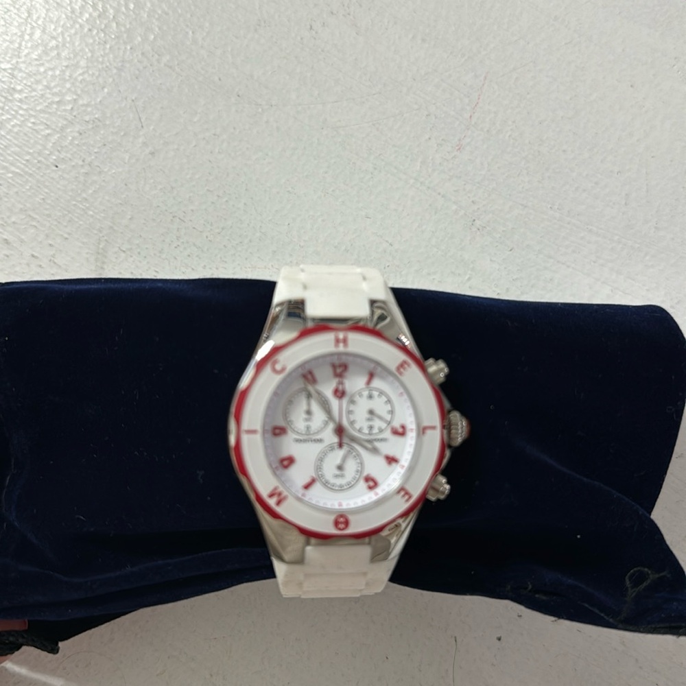 Michel watch, White sport Michele watch.